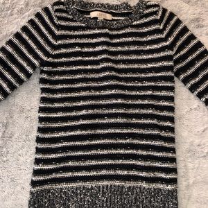 Black & White Knit Sweater From The Loft